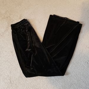 Picadilly XS wide leg pants, black velvet, elastic waistband